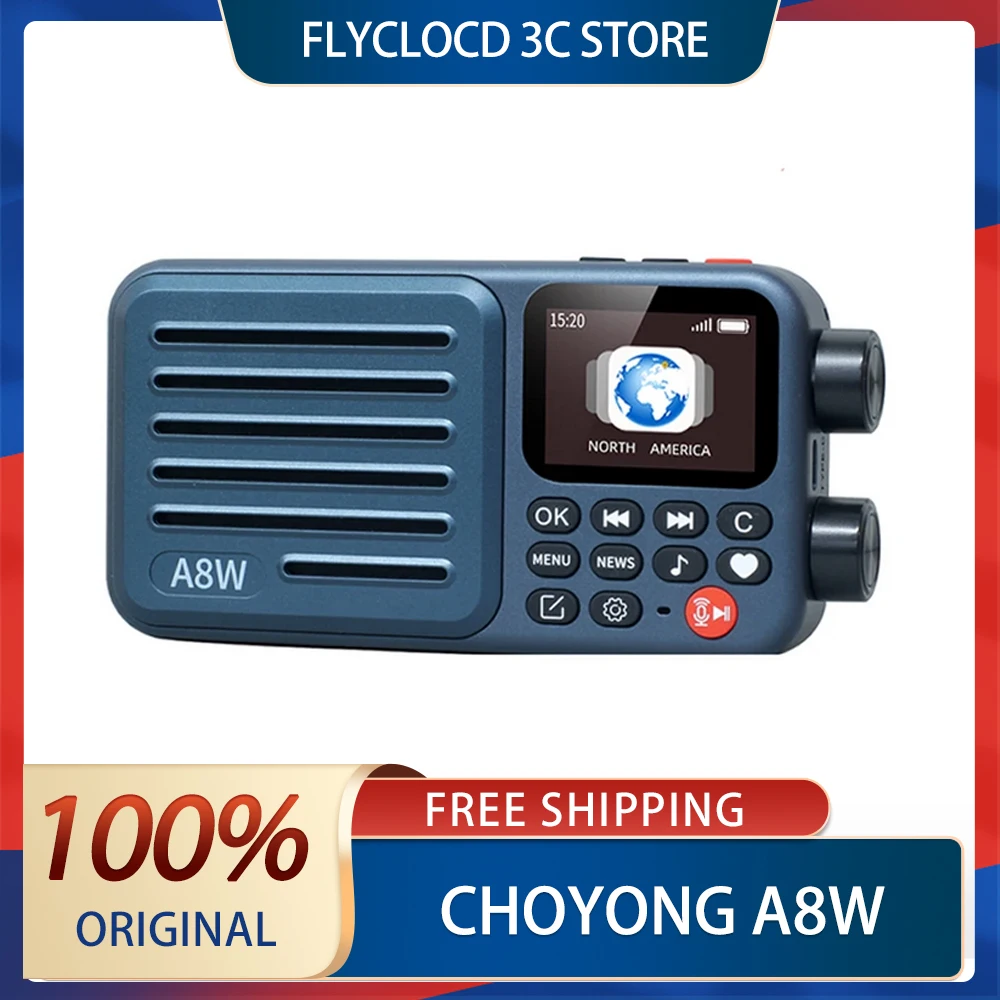 CHOYONG A8W Portable Internet Radio Single Band Radio 4G&Wi-Fi Multi-Scene Connection Speaker Voice Custom Control Radios Gifts