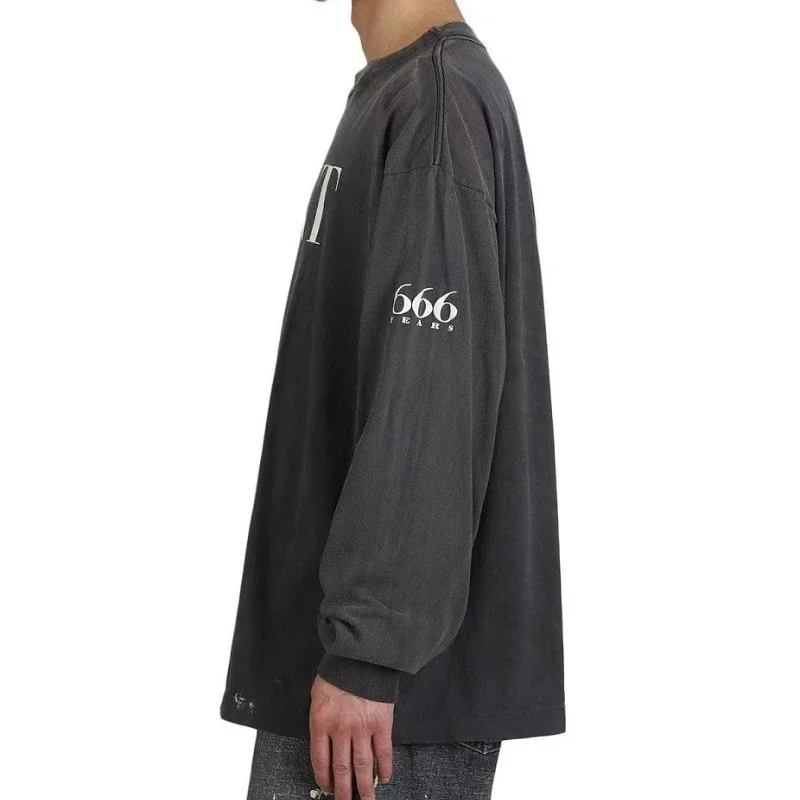 Saint T-shirts Breathable Classic Printing Letter Logo Long Sleeved T-shirt Men Women Loose Tps Arrival