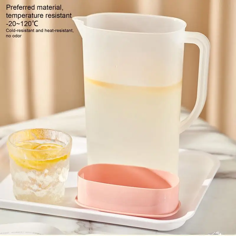 Pitcher For Fridge Door 2500ml Ice Lemonade Pitcher For Fridge Heat & Cold Resistant Fridge Jug Water Pitcher For Soy Milk