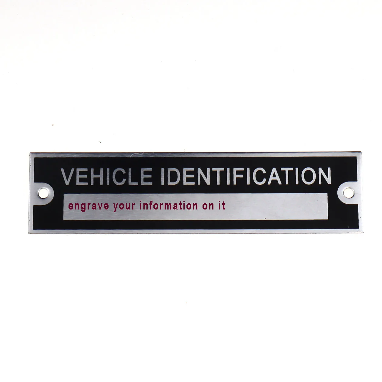 Custom Engraved Aluminum Vehicle Identification Plate Serial Tag VIN Plate Cargo Utility Flatbed Landscape Trailer Car Truck Vin