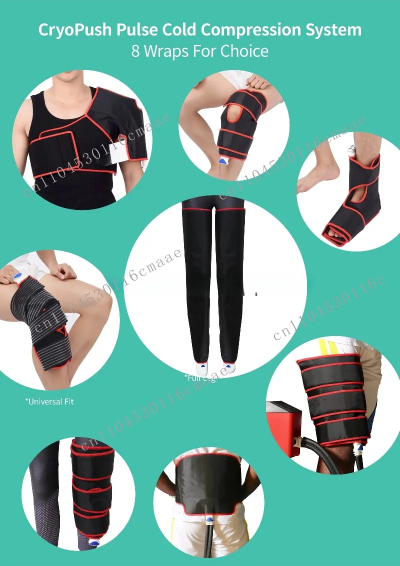 CryoPush Ice Compression Therapy Machine Cold Therapy Leg Wrap Recovery System Post Workout Device