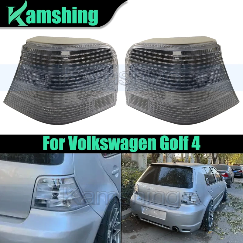 1pair Car Rear Bumper Taillight For Volkswagen Golf 4 Tail Light Taillamp Signal Lamp Warning Brake Lamp Stop Light
