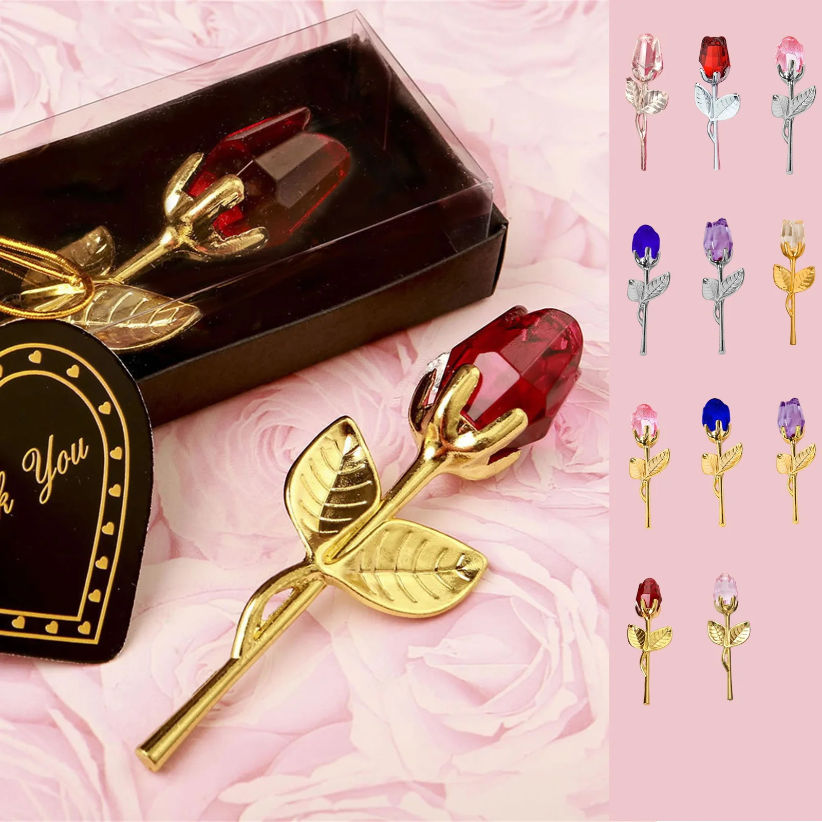 

Поделки из хрустальной розы, креативный подарок из искусственной розы на День святого Валентина, День святого Валентина, свадьба, романтический подарок на день рождения для подруги