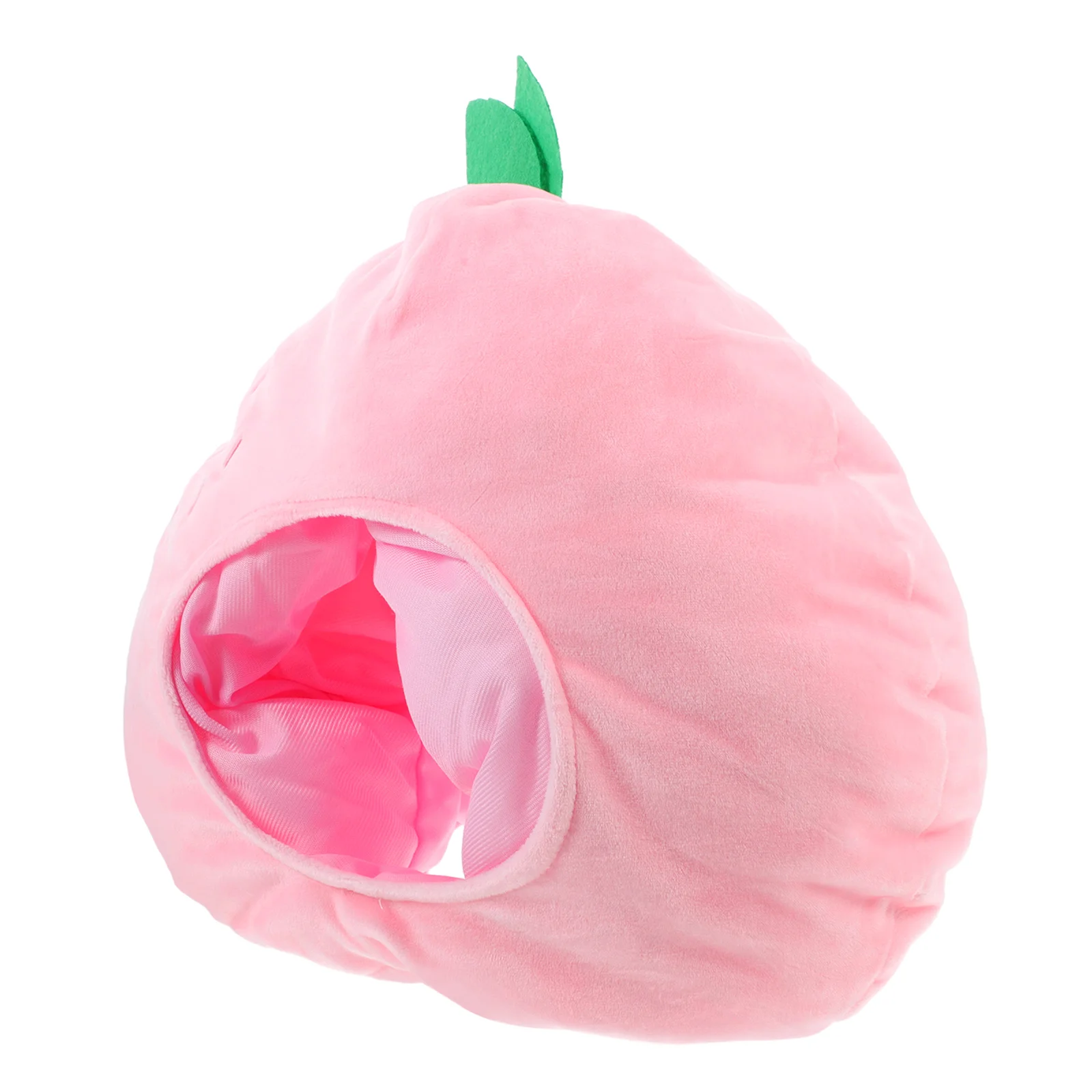 

Peach Headgear Hat Novelty Costume Hat Soft PP Cotton Comfortable Wear Carnival Party Costume Novelty Prop
