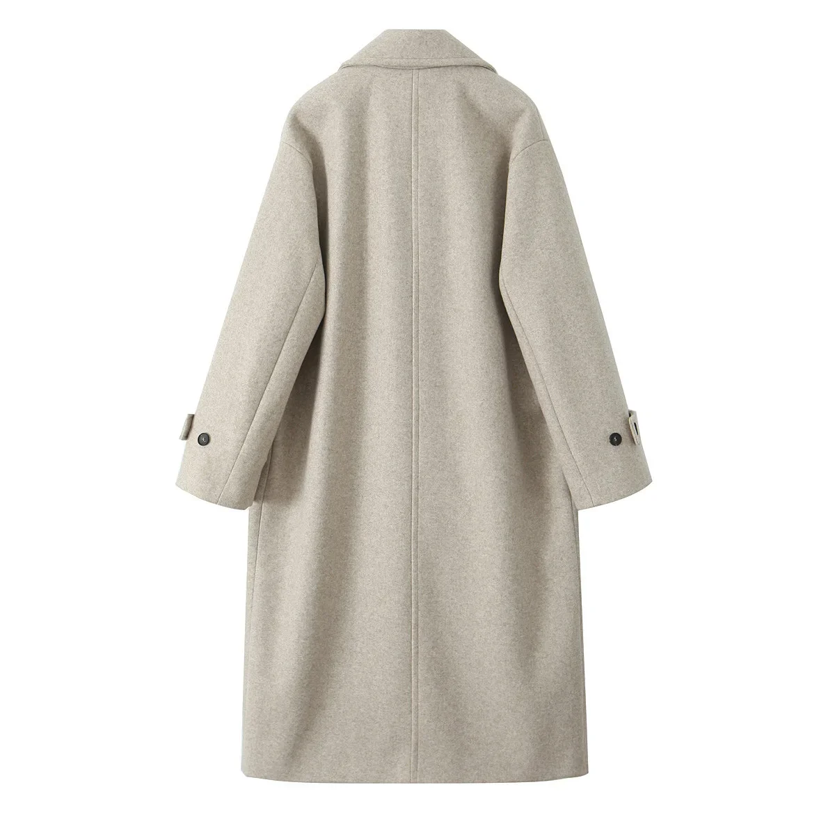 Manteau en laine mi-long pour femme, doux et ample, automne et hiver 2024