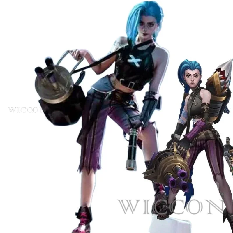 Anime Game lol arcane cosplay costume crit Loli jinx cosplay loose canon cosplay costume sexy wig costume women carnival costume