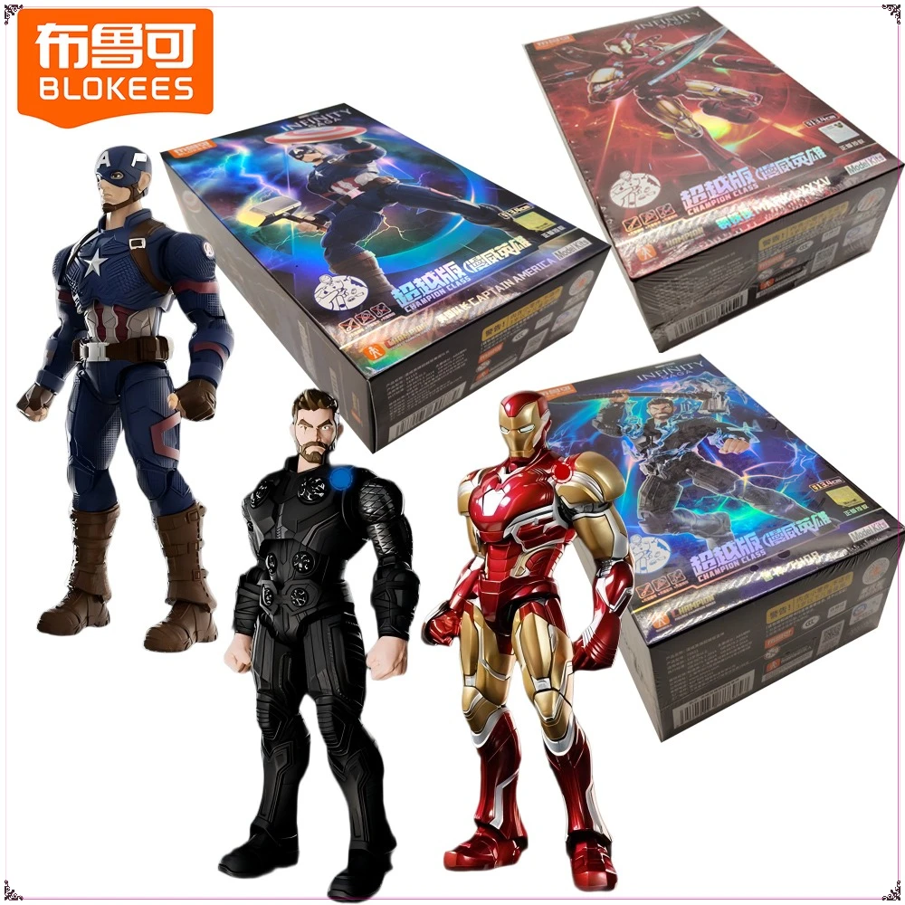 

Genuine Blokees Marvel Heroes Beyond Version Series Action Figures Articulated Toys Anime Peripherals Desktop Ornaments Gifts