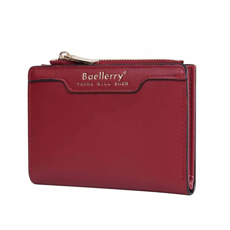 

New Women PU Leather Wallets for Female Mini Hasp Purse Solid Multi-Cards Holder Coin Short Wallets High-end Zipper Small Clutch