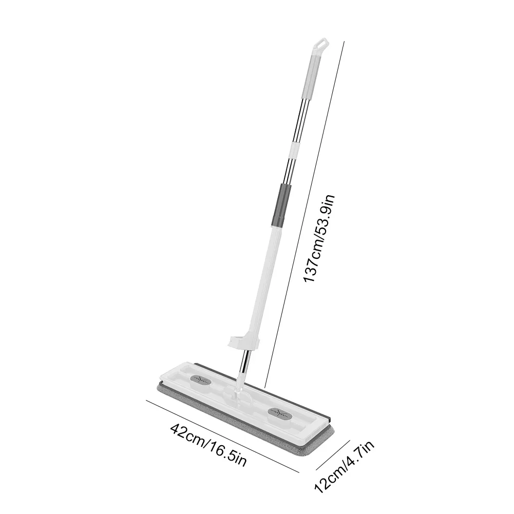 Flat Squeeze Mop With Folding Bucket Hand Free Washing Microfiber Replacement Pad Automatic Spin Floor Mop Household Cleaning