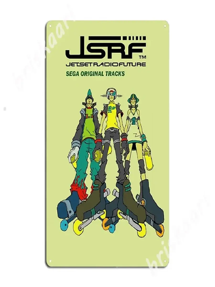 Jet Set Radio Future Soundtrack Cover Metal Tin Sign  Classic Wall Decor for Living Room Club  Retro Poster Prints