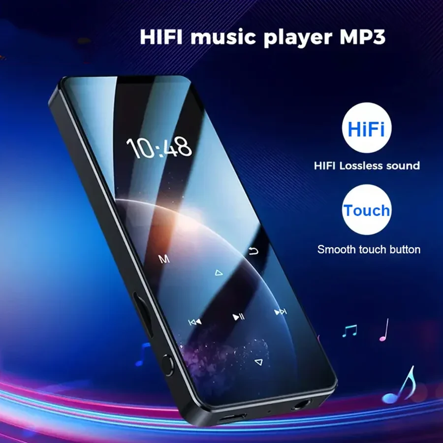 64GB Bluetooth MP3 Player with Voice Recorder Touch Screen Portable Audio Walkman FM Radio And E-Book Reader Music MP4 Player