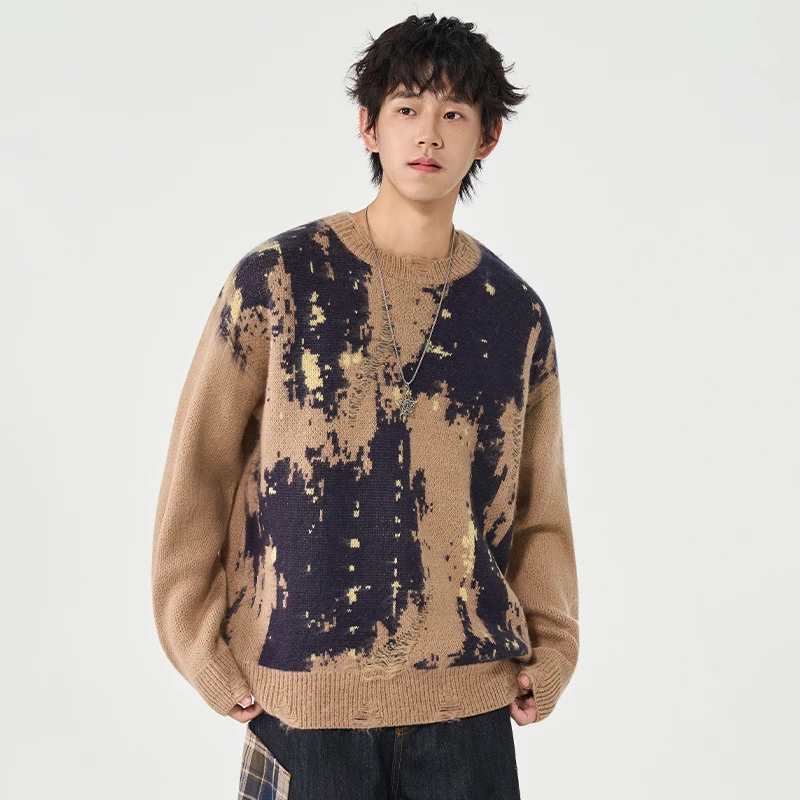 

Men's Outdoor High-quality Inner Outer Casual Pullover Sweater Versatile Breathable Cold Resistant Warm Trendy Printed Top