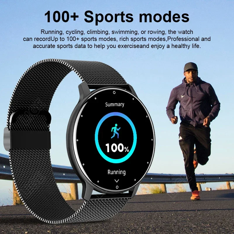 2024 neue Bluetooth-Anruf Smartwatch Männer Voll-Touchscreen Sport Fitness Uhren wasserdichte Smartwatch Damen für Android iOS