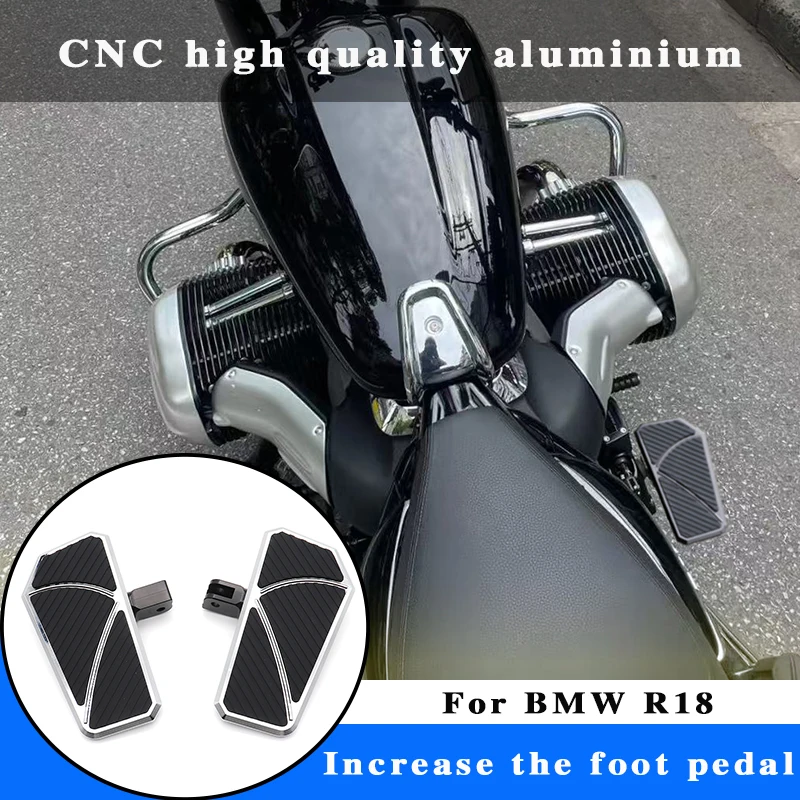 

For BMW R18 Classic 100 2020-2024 Accessories Motorcycle Driver Floorboards Front Foot Rest Pedal Rider Footboard Wide Footrests
