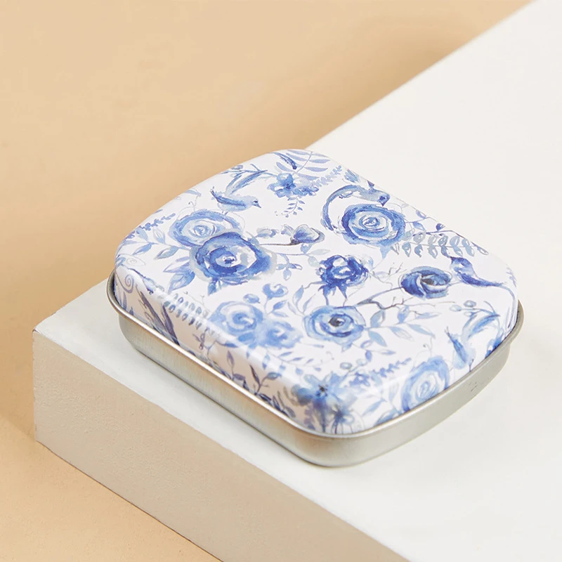 Mini Tin Box Metal Hinged Empty Tins With Lid Portable Rectangular Small Storage Container Candy Pill Cases For Home Organizer