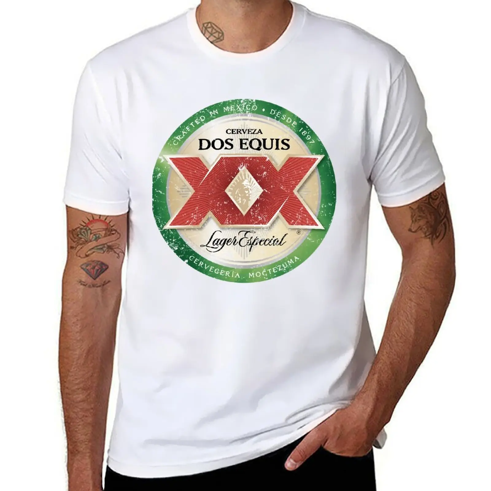 

Dos Equis Lager T-Shirt men t shirt cotton 100% man t shirt graphic T-Shirt