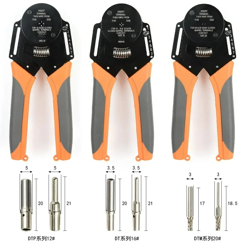 1 Pcs Crimper Cater Piller Hand Tool for Deutsch Connector Deutsch DT,DTM,DTP Terminal W2 Pliers 18/16/14 AWG