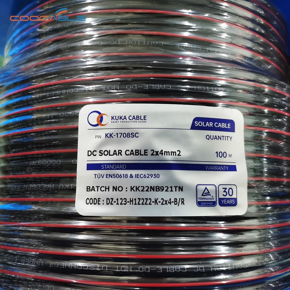 2.5mm 4mm 6mm 8mm 10mm 16mm 25mm 35mm Photovoltaic Solar System Cable Wire