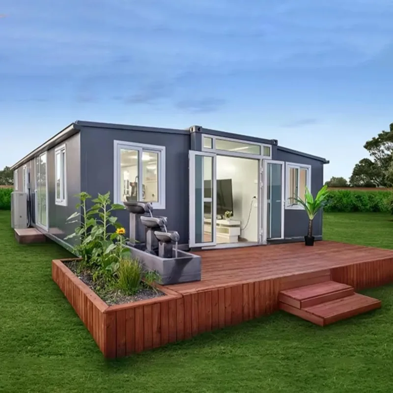 Luxury Waterproof Container House Expandable Prefab Foldable 40ft Steel Structure Mobile House Tiny Home