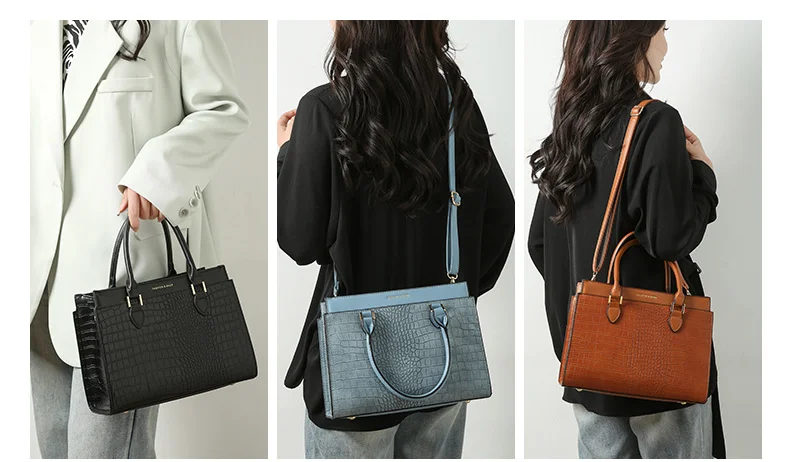 Original Crocodile Luxury Leather Handbags Women Bags Designer Vintage Alligator Satchel Tote Lady Shoulder Bag Tote for Women