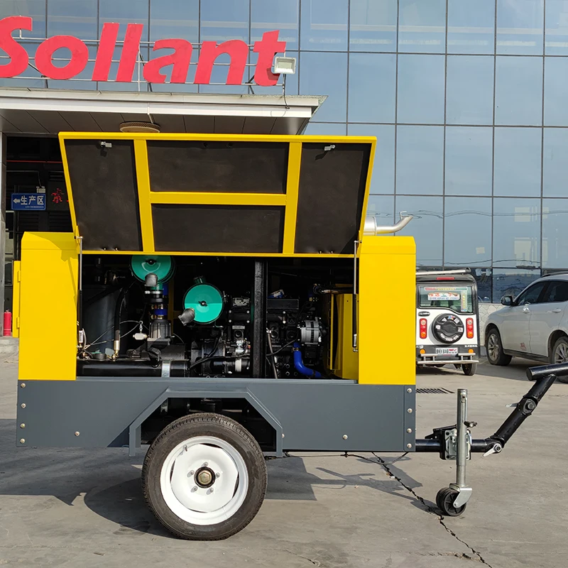 diesel Screw air Compressor for Water Well Drilling Rig Machine Mining Industry air Compressor diesel Screw Compress