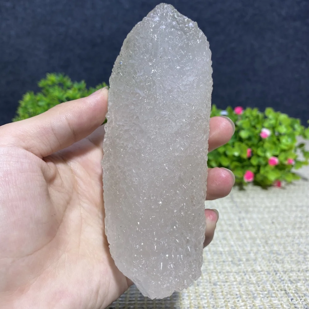 

Белая прозрачная кварцевая палочка Nirvana Crystal Натуральный камень Энергетический исцеляющий образец для домашнего декора