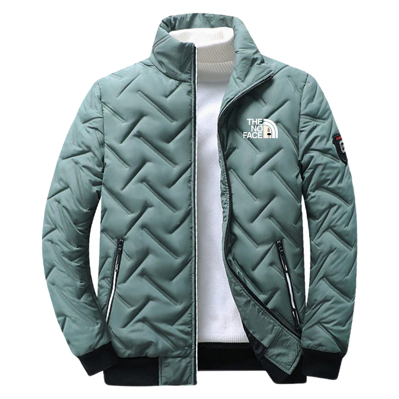 2024 men\'s autumn and winter new brand down cotton jacket with personalized printing, casual and fashionable short cotton jacket