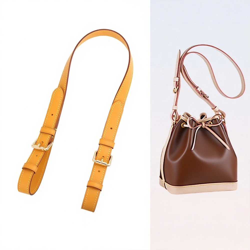 Leather Adjustable Crossbody Strap Leather Shoulder Bag Straps Belt Replacement for Handbag Purse Bucket Bags Handle Accessories