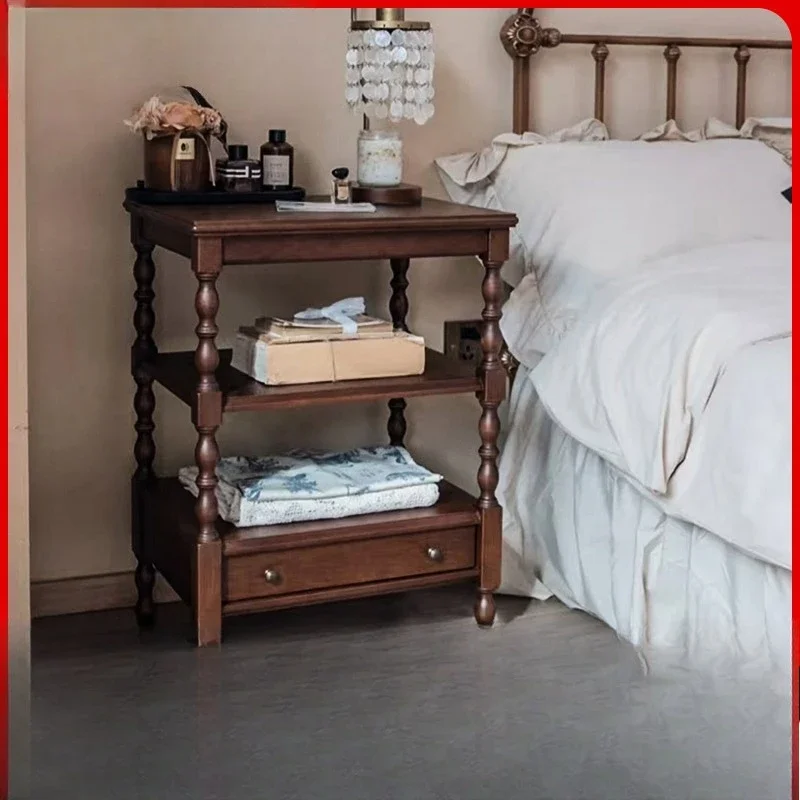 

bedside table, small square table, corner table, sofa side coffee table, French bedside storage