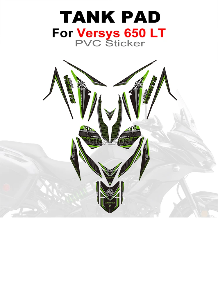 For Kawasaki Versys 650 LT 650LT Motorcycle Tank Pad Body Fairing Cover Fende Stickers Protector Decals 2015 -  2019 2020 2021