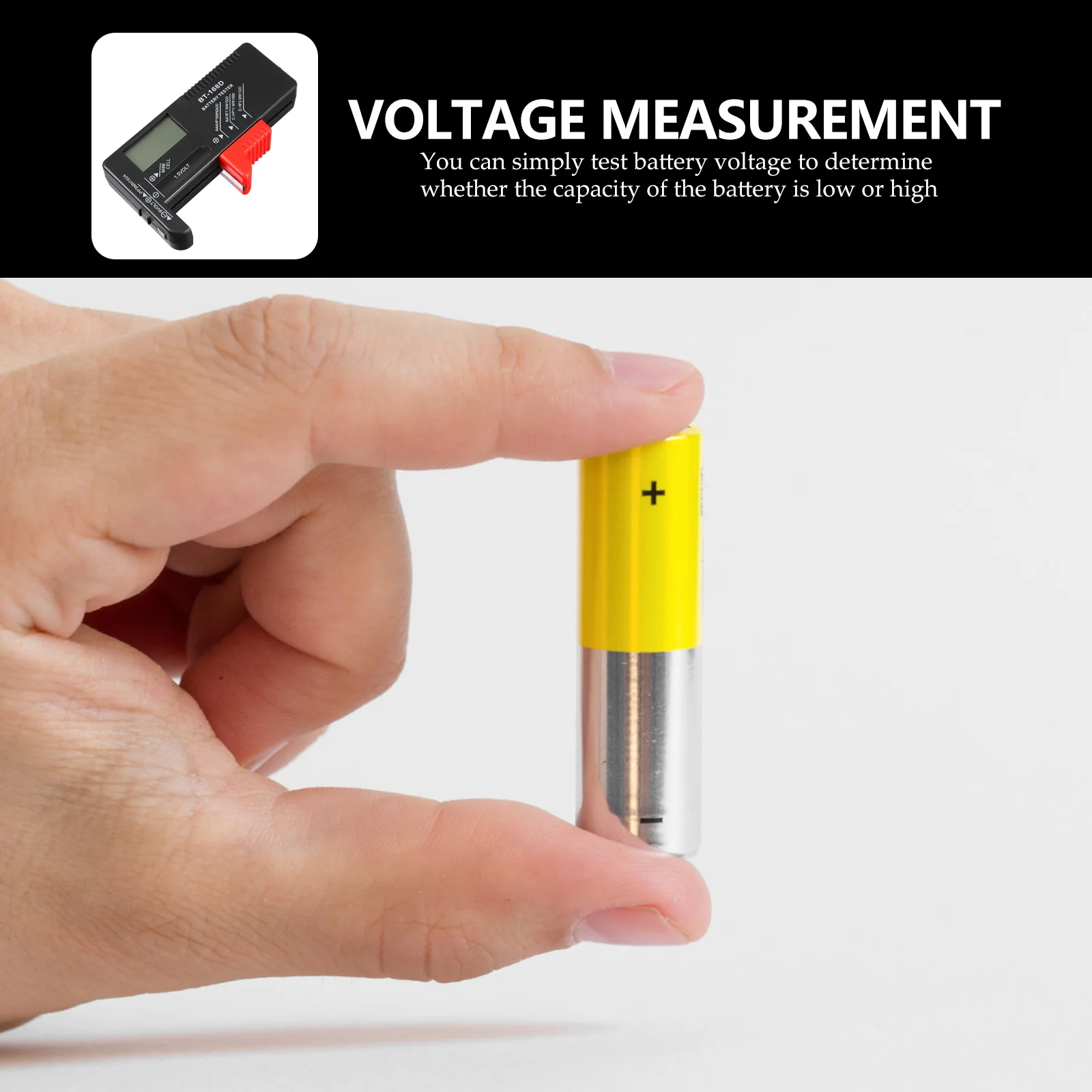 

Tester Volt Checker Universal Digital Capacity Voltage Measuring Instrument Monitor Car Home Use
