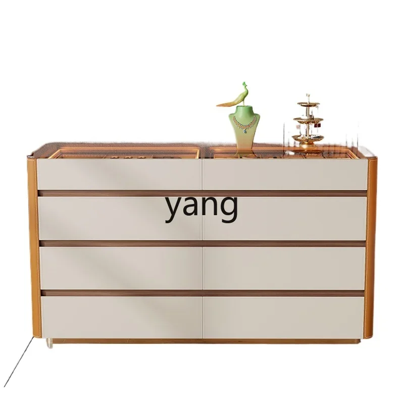 CX light luxury bedroom storage cabinet modern home wall solid wood locker