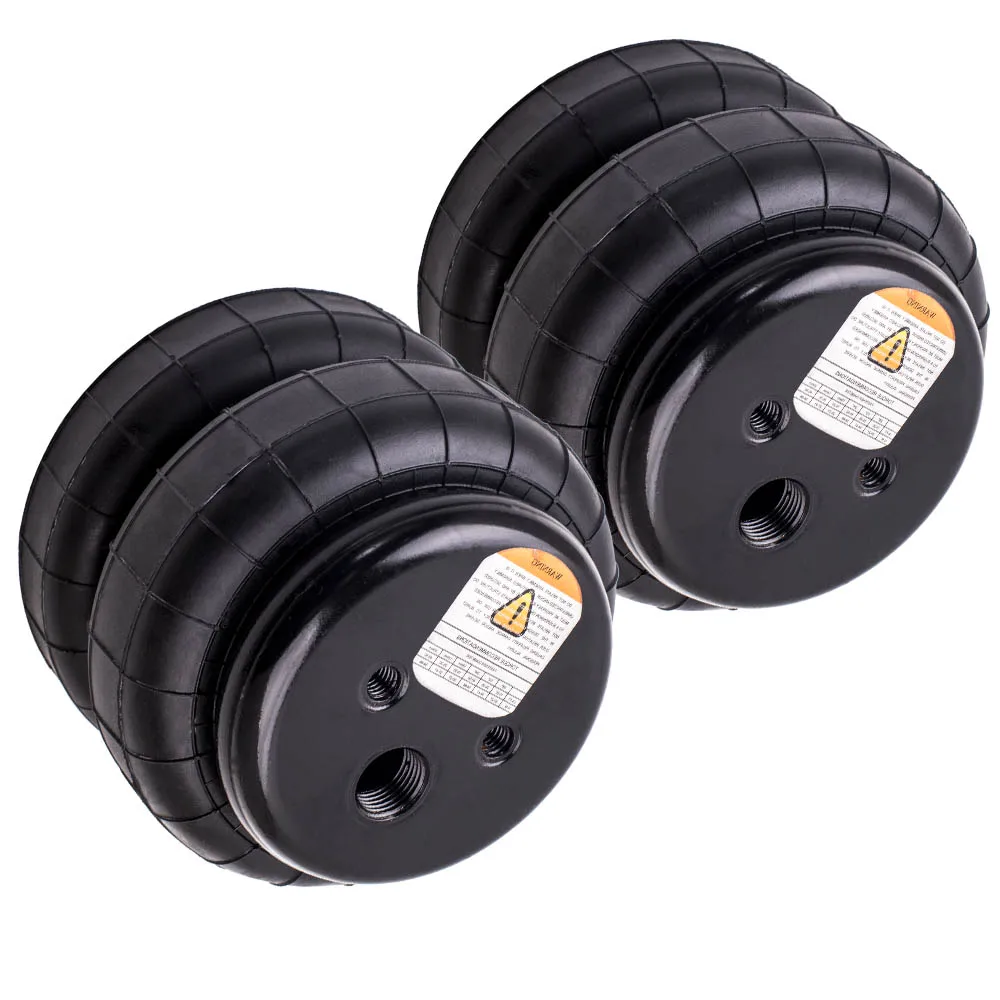 Maxpeedingrods Air Ride Lift Suspension Standard 2500lb Air Spring Bag Double Bellows Single 1/2npt Port For Trucks