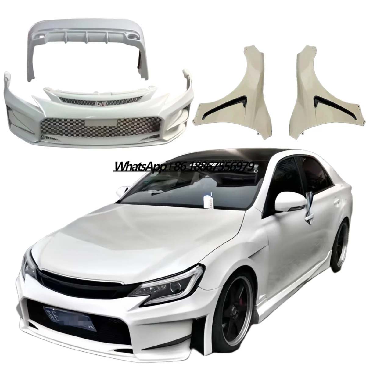 

Perfect Fitment for Mark X Reiz Car Body Kits Front Rear Bumper Side Skirts GR Style 2013-2017 Car Bumpers