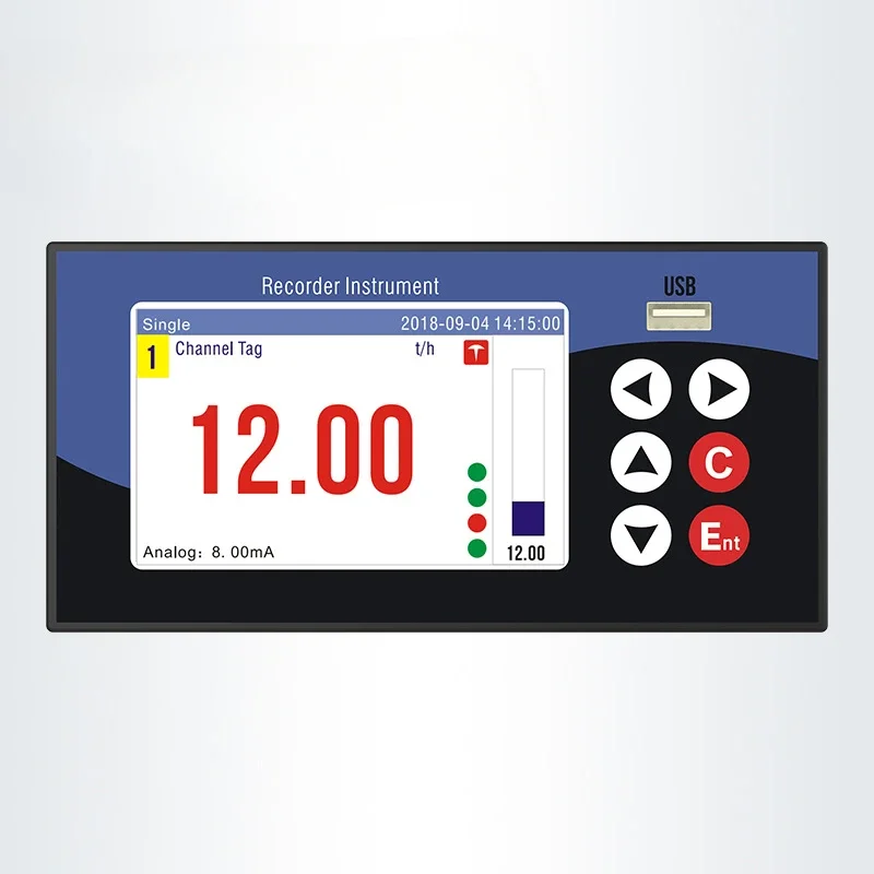 

6 Channels Data Logger Chart Recorder Humidity Pressure Temperature Real Time Curve File USB Interface