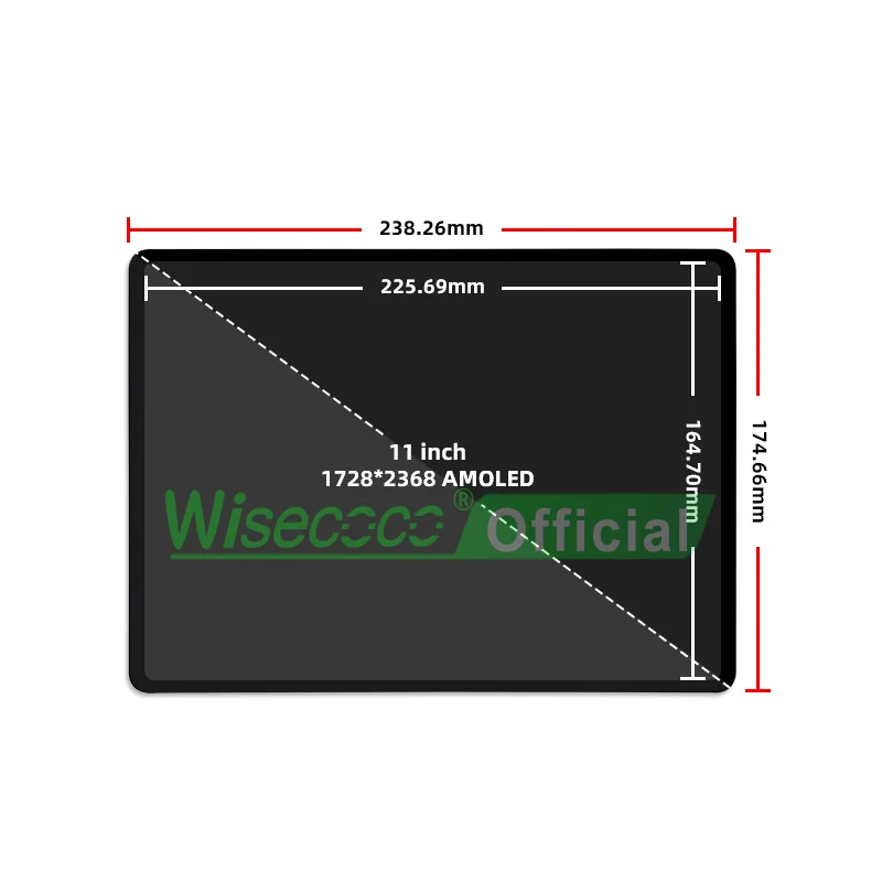 Imagem -02 - Painel Táctil Wisecoco-on-cell Placa para Controlador Mipi Ecrã Oled Amoled 2k 11 Contraste de Alta Resolução 1728x2368