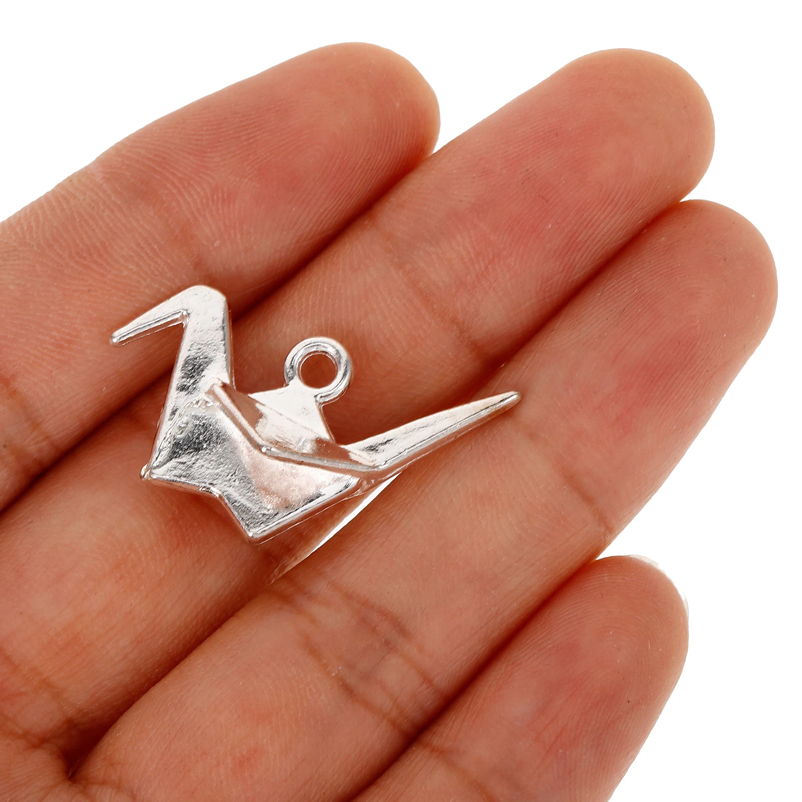 

20pcs Paper Crane Earrings Pendants Charm Ornaments Lightweight Ornaments For Crafts Metal DIY Accessories Novelty Decorations