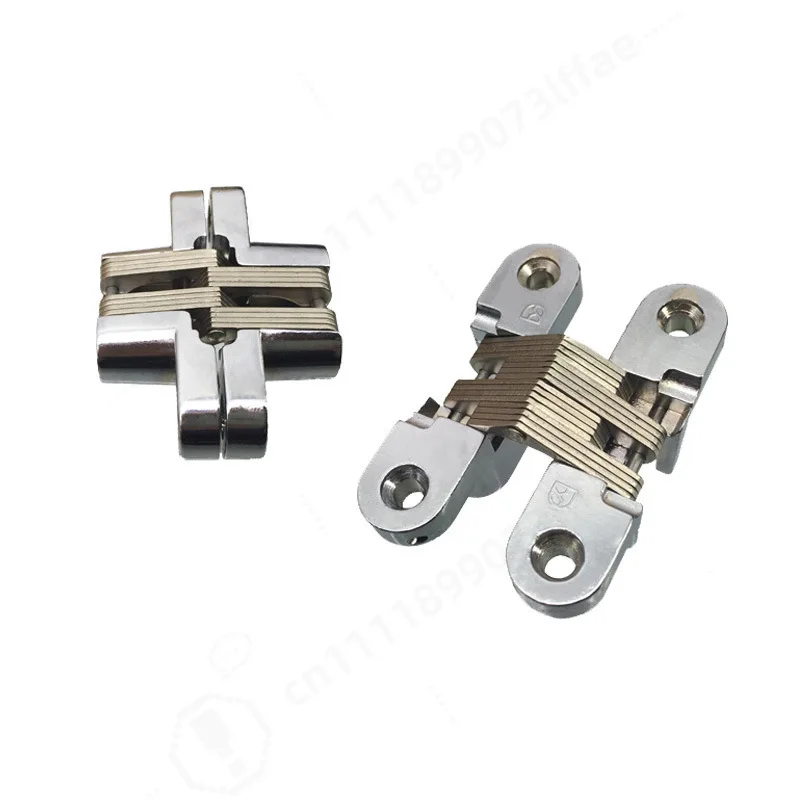 Hidden Cross Hinge Invisible Door Hinge Concealed Folding Door Hardware Hidden Hinge for Secret Door Installation