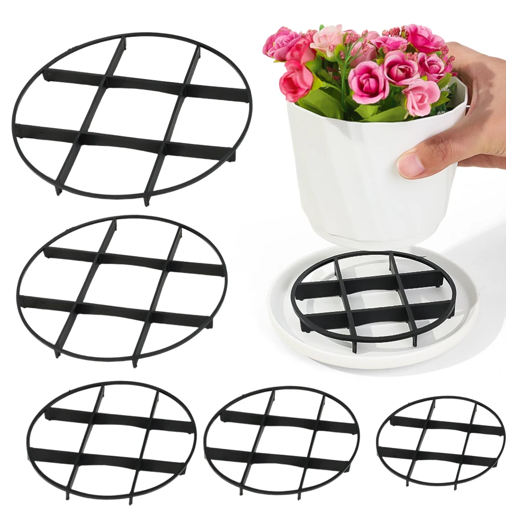 Anti Rot Root Plastic Planter Rack Flower Pot Tray Drip Plant Flowerpot Tray Indoor Outdoor Home Garden Supplies 12/15/20/25cm