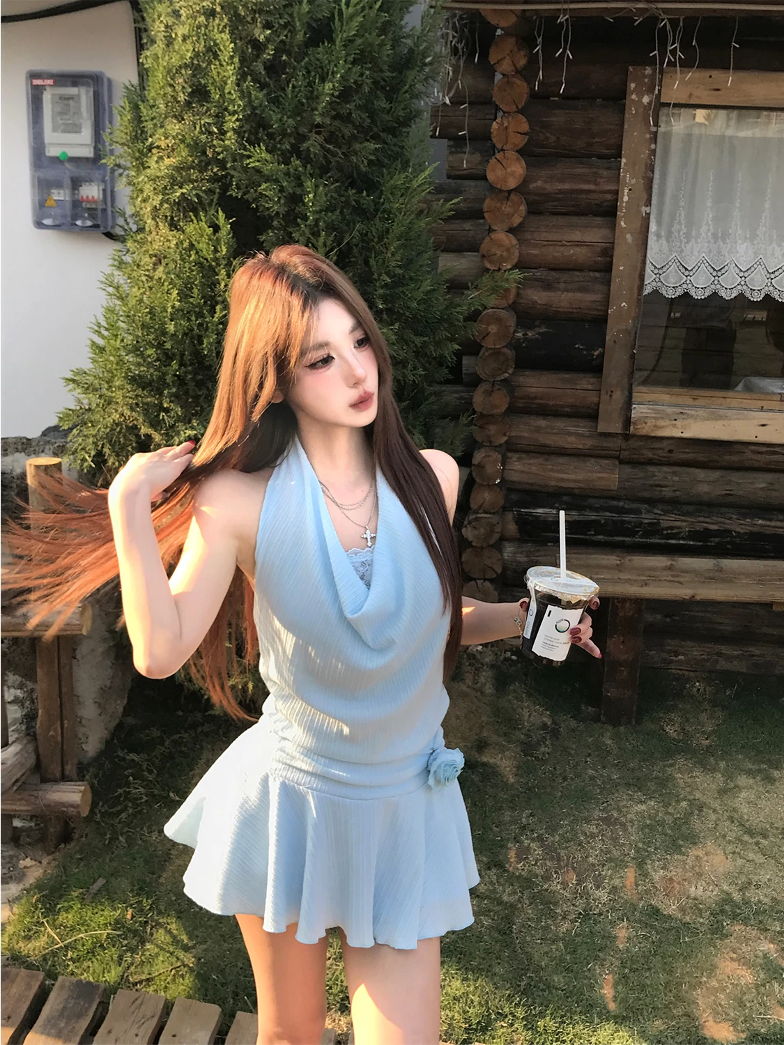 

Mejiu Honey Nine Sexy Pure Desire Кружевное платье женское летнее висит Ne Dr с высокой талией из смеси хлопка и полиэстера средней стрейч