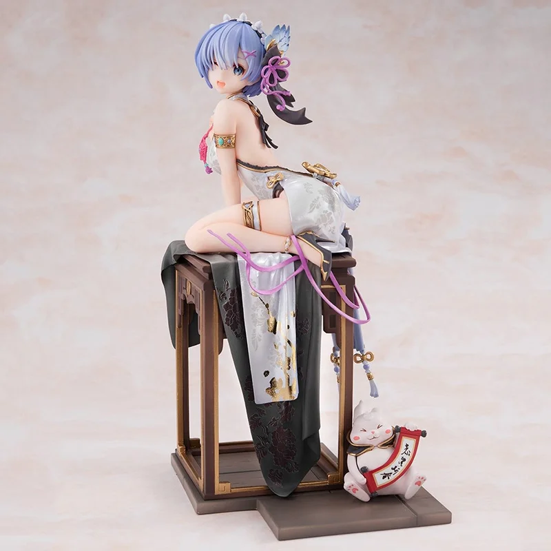 Re: Zero - Het leven starten in een andere wereld Cheongsam-model Emilia Rem-actiefiguur Anime-liefhebbers Verzamel modelgeschenken