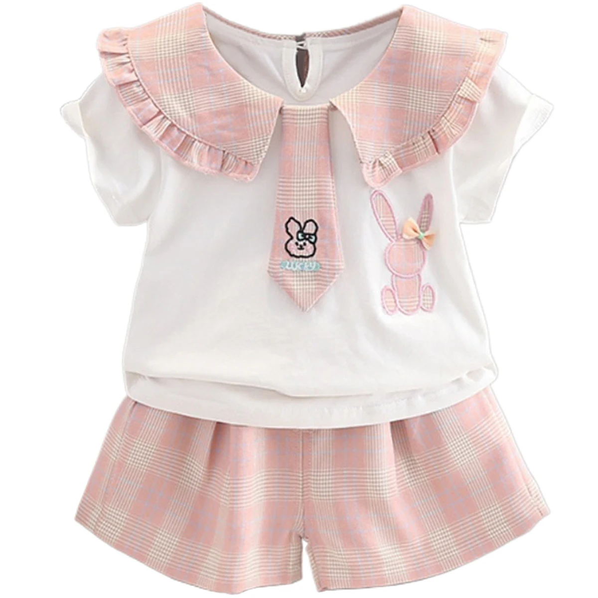 

Summer Kids Outfits Baby Girls Clothes Set Fashion T-Shirts Tops+ Shorts 2PCS/Suit Newborn Girls Clothing Kids Tracksuits Sets
