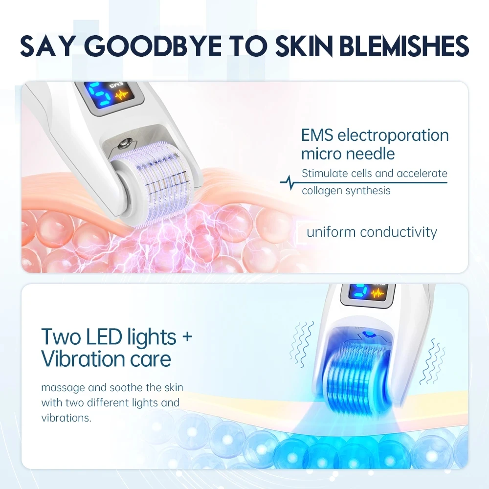 New Derma Roller Biopen G5 540 Microneedling Dermaroller EMS Electroporation Skin Care Beauty Equipment With LED Ligth Therapy