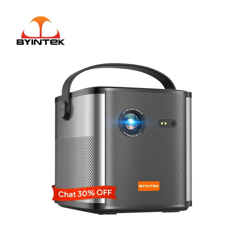 Chat 30% OFF BYINTEK U80 Smart WiFi Android Full HD 1080P Portable LED Mobile DLP Video 3D 4K Education Mini Portable Projector