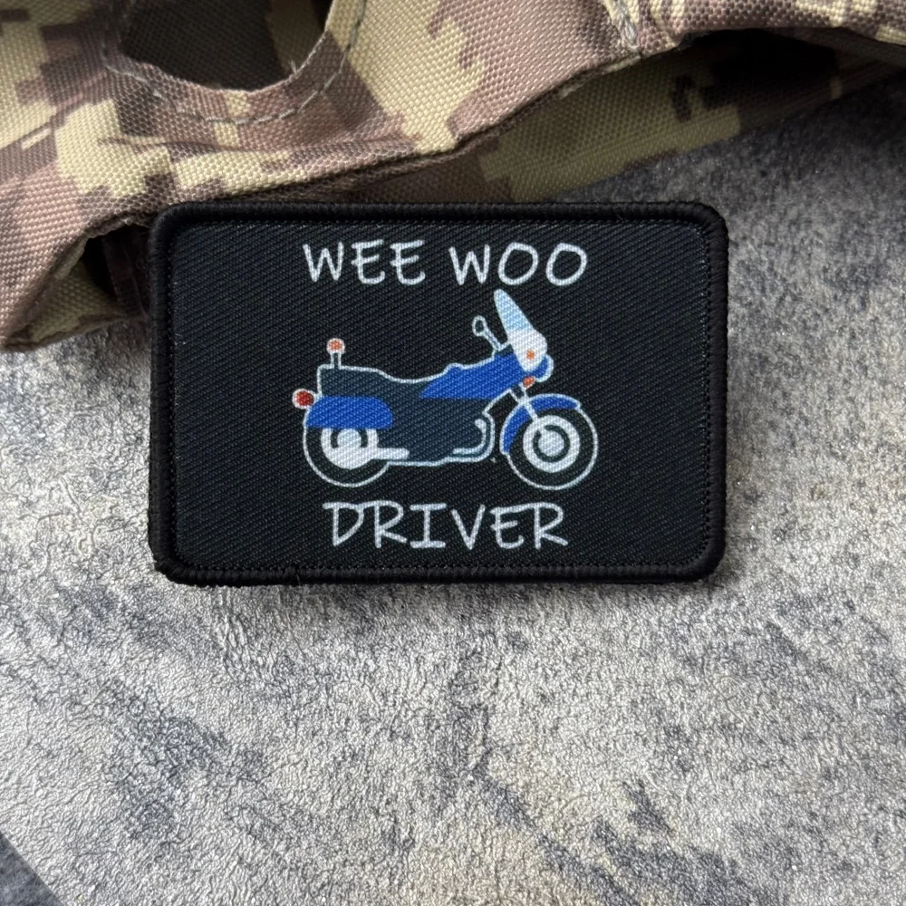Parche táctico militar motocicleta con velcro – Wee Woo Driver