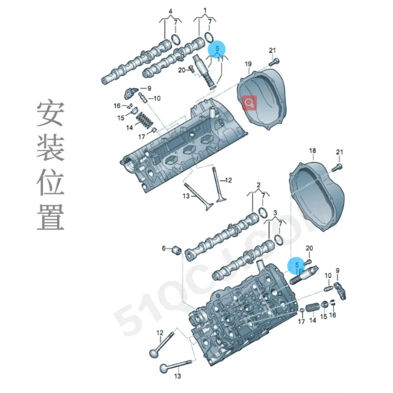 High Quality Variable Valve Timing-Control Valve Solenoid 06E109257P 06E109257F 06E109257J For VW Passat Jetta For Audi A4L A6L