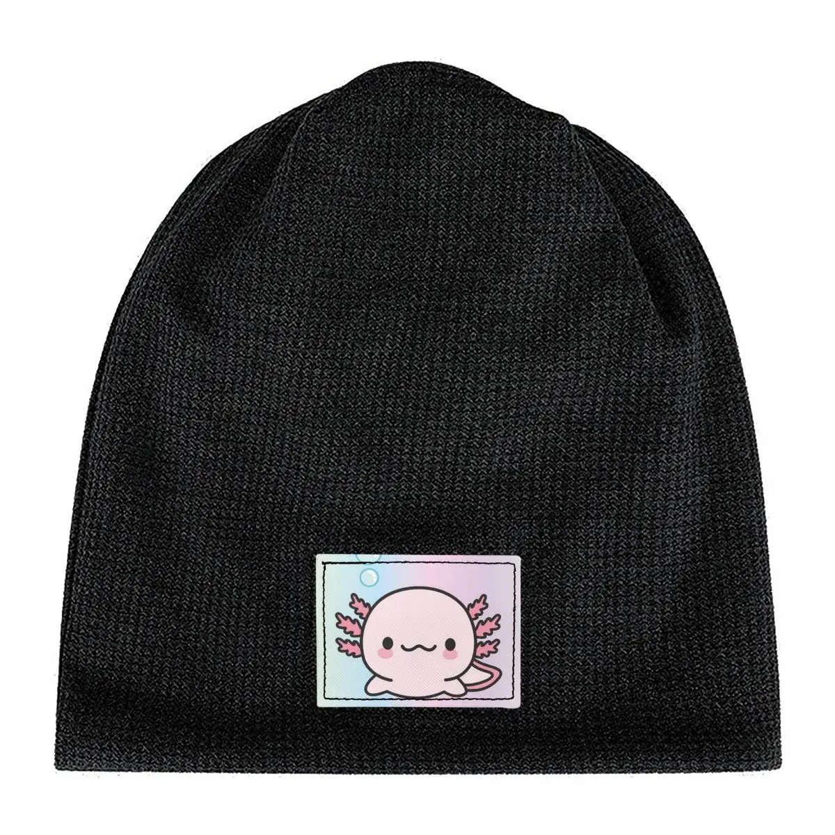 Cute Axolotl Warm Fleece-Lined Cap Hip Hop Bonnet Hat Autumn Winter Outdoor Beanies Hats for Unisex Adult