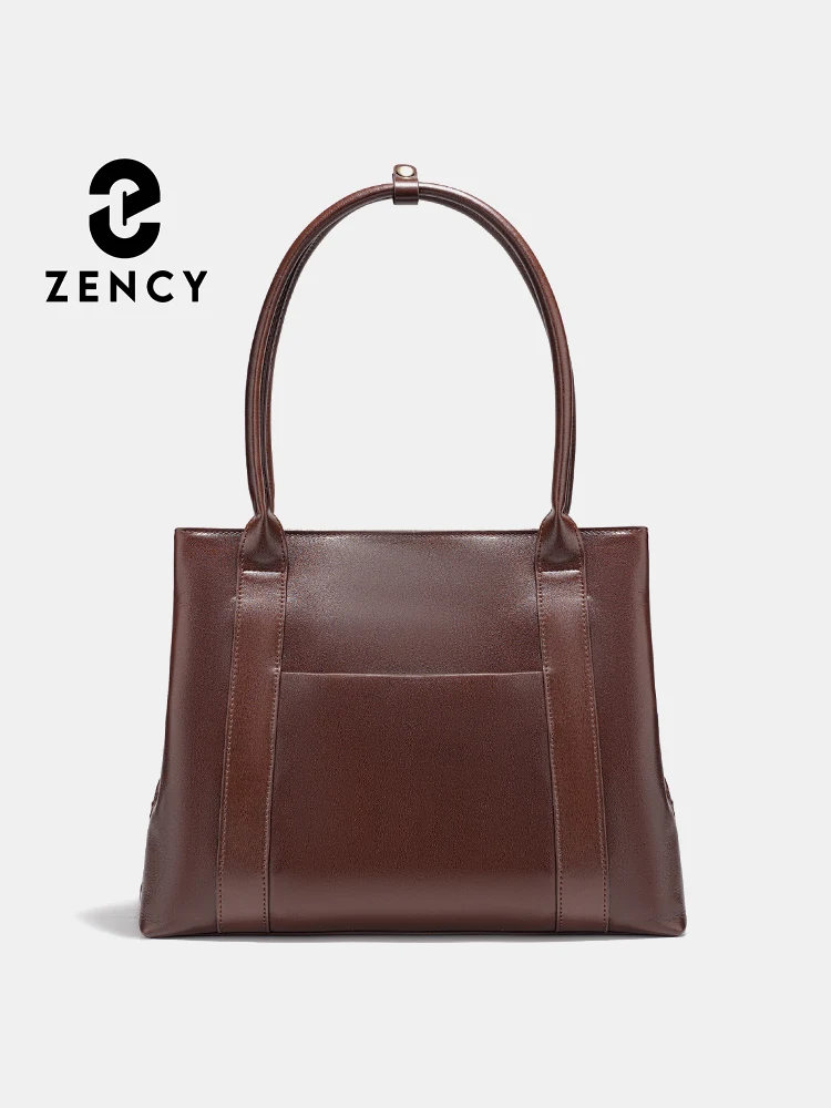 

Zency Women's Genuine Leather Shopper Bag Designer Shoulder Bags Handbag Large Capacity Shopping Bag Tote Bolso De Mujer 2026