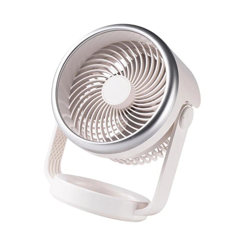 พัดลมตั้งโต๊ะเครื่องหมุนเวียนอากาศพัดลมตั้งโต๊ะแบบพกพาพัดลมทำงานที่เงียบสงบสำหรับห้องนอนไฟฟ้าพัดลมตั้งโต๊ะแบบชาร์จไฟได้ 4