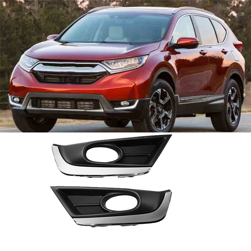

1Pair Front Halogen Fog Lights Trim Cover Driving Lamps W/Wiring Kit For Honda CR-V CRV 2017-2019 HO2593141 HO2592141